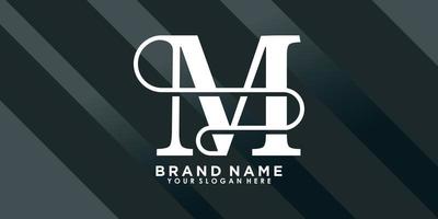 varumärke namn logotyp design med brev m kreativ begrepp vektor