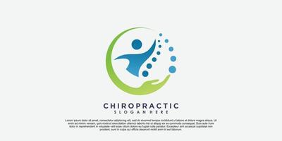 Chiropraktik Logo Design mit kreativ Konzept vektor