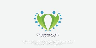 Chiropraktik Logo Design mit kreativ Konzept vektor