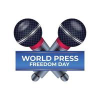 världspress frihetsdag vektor grafisk design med penna och mikrofon