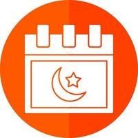 islamischer Kalender-Vektor-Icon-Design vektor