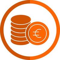 Euro-Münzen-Vektor-Icon-Design vektor