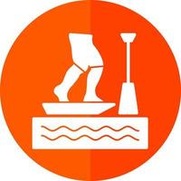 Standup-Paddleboarding-Vektor-Icon-Design vektor