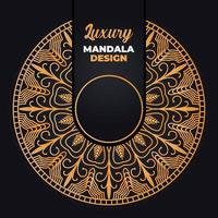 Luxus Zier Mandala Design Hintergrund im Gold Farbe. Ramadan Stil dekorativ Mandala. Arabisch islamisch Mandala zum drucken, Poster, Abdeckung, Flyer, Banner. indisch, königlich, Türkisch, Yoga vektor