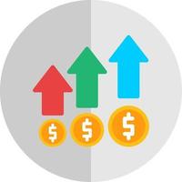 Geldwachstum Vektor-Icon-Design vektor