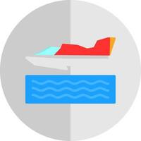 Wasserflugzeug-Rennvektor-Icon-Design vektor
