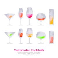 Vector vattenfärg Cocktails