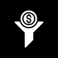 Trichter-Dollar-Vektor-Icon-Design vektor