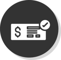 Geld check alt Vektor Icon Design