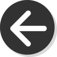 Pfeil nach links Vektor-Icon-Design vektor