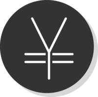 Yen-Zeichen-Vektor-Icon-Design vektor