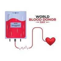 världens blodgivare dag koncept med händer som donerar blod vektor
