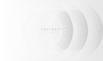 abstrakter 3D-Kreis Papierschnittschicht weißer Hintergrund. elegantes Kreisformdesign. vektor