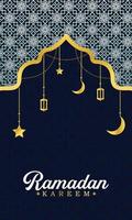 Ramadan kareem Banner. Ramadan islamisch Urlaub Grafik Vorlage mit Gold Ornament vektor