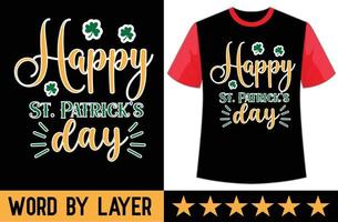 glücklich st. Patrick's Tag svg t Hemd Design vektor