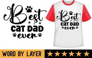 bäst katt pappa någonsin svg t skjorta design vektor