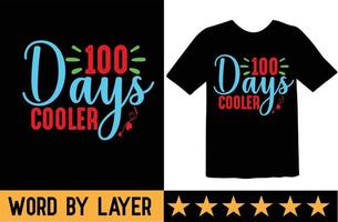 100 dagar kylare svg t skjorta design vektor