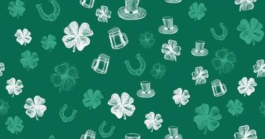 st. Patricks dag uppsättning. hand dragen illustrationer vektor