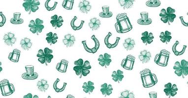 st. Patricks Day eingestellt. handgezeichnete Illustrationen vektor