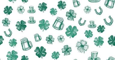 st. Patricks Day eingestellt. handgezeichnete Illustrationen vektor