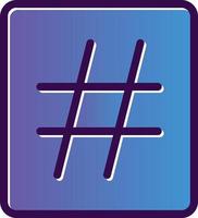 Hashtag-Vektor-Icon-Design vektor