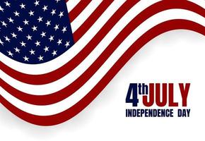Happy USA Unabhängigkeitstag 4. Juli. Flagge, Banner, Plakat, Broschüre, Grußkartenentwurf. Vektorillustration vektor