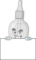 Flasche mit Pipette Karikatur Charakter vektor