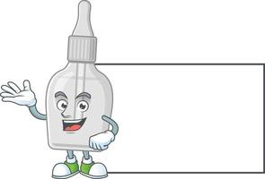 Flasche mit Pipette Karikatur Charakter vektor