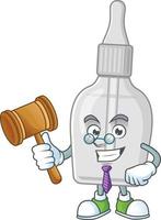 Flasche mit Pipette Karikatur Charakter vektor