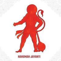 sri Hanuman Jayanti Festival von Indien Feier Karte Hintergrund vektor