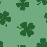 vektor sömlös mönster med shamrocks. grön svartvit. st Patricks dag design. tapet, bakgrund, textil- eller papper skriva ut