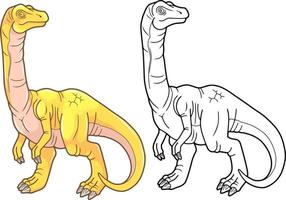 förhistorisk dinosaurie gallimimus, design illustration vektor