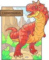 förhistorisk dinosaurie carnotaurus, illustration design vektor
