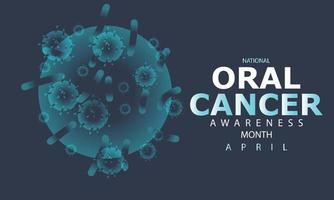 oral cancer medvetenhet månad. mall för bakgrund, baner, kort, affisch vektor