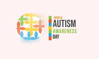 värld autism medvetenhet dag april 2. mall för bakgrund, baner, kort, affisch vektor