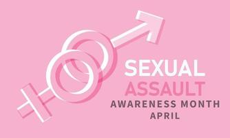 april är sexuell överfall medvetenhet månad. mall för bakgrund, baner, kort, affisch vektor