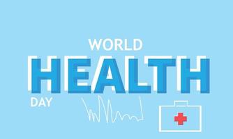 Welt Gesundheit Tag ist ein global Gesundheit Bewusstsein day.template zum Hintergrund, Banner, Karte, Poster vektor