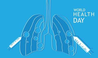 värld hälsa dag är en global hälsa medvetenhet dag.mall för bakgrund, baner, kort, affisch vektor