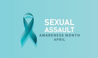 April ist Sexual- Angriff Bewusstsein Monat. Vorlage zum Hintergrund, Banner, Karte, Poster vektor