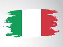 Vektor Flagge von Italien gezeichnet mit ein Bürste