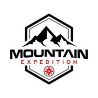 Berg Wandern und Abenteuer Logo Vektor