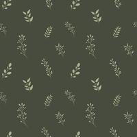dekorativ grön blad sömlös mönster bakgrund vektor