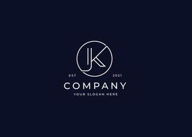 kreativ Brief k minimalistisch Logo mit sauber und elegant Linien Stil Design Vektor Illustration