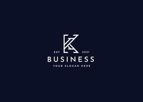 kreativ Brief k Monogramm Logo mit sauber und elegant Linien Stil Design Vektor Illustration