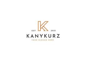 kreativ Brief k Monogramm Logo mit sauber und elegant Linien Stil Design Vektor Illustration