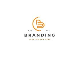 kreativ Brief b minimalistisch Logo mit sauber und elegant Linien Stil Design Vektor Illustration