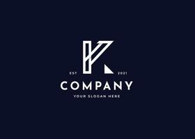 Brief k minimalistisch Logo mit sauber und elegant Linien Stil Design Vektor Illustration