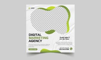 Digital Marketing Sozial Medien Post Vorlage Design, Digital Marketing Agentur Platz Flyer Vorlage Design, editierbar Netz Banner Sozial Medien Post Vorlage. vektor