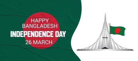 Bangladesch Unabhängigkeit Tag. Grün abstrakt Hintergrund mit rot Linie Design. gut Vorlage zum Bangladesch Unabhängigkeit Tag Design. vektor