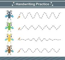 handstil öva spel .lämplig för förskola.pedagogisk sida för barn vektor
